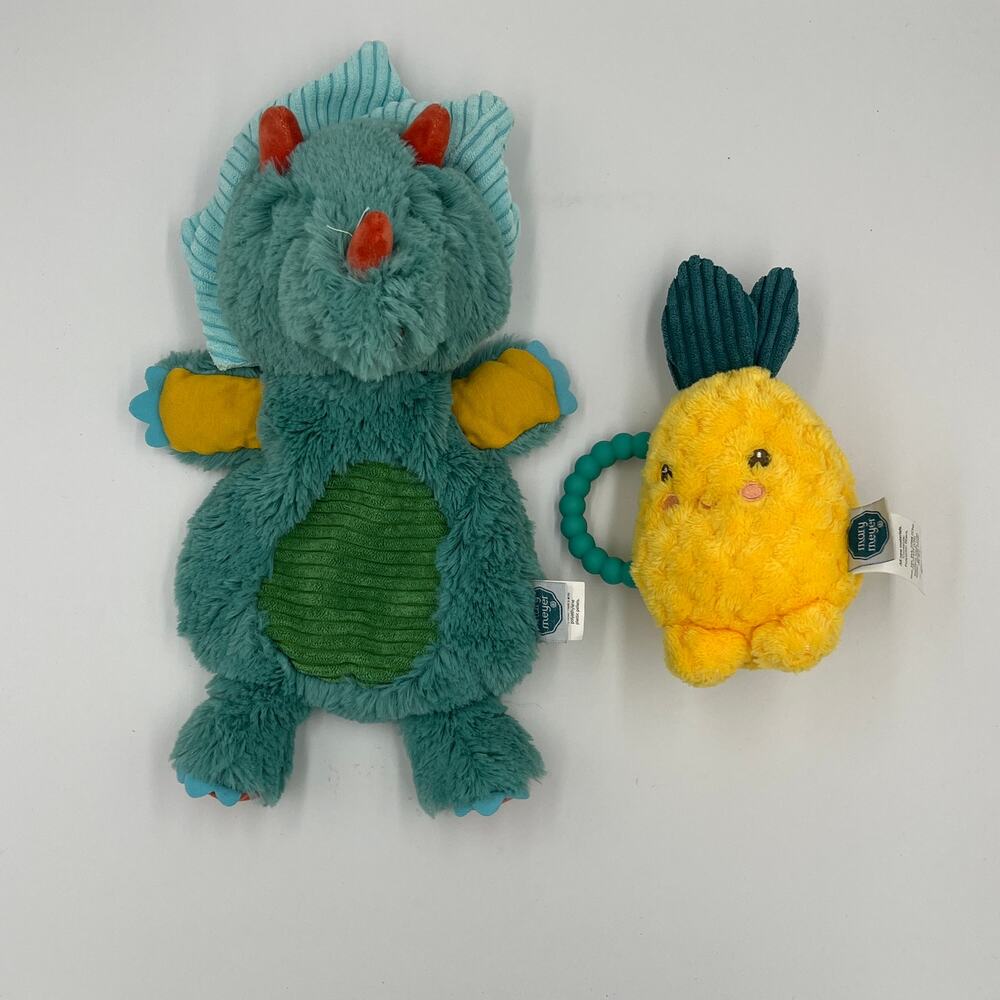 Mary Meyer Sweetie Pineapple Rattle and Pebblesaurus Lovey Plush